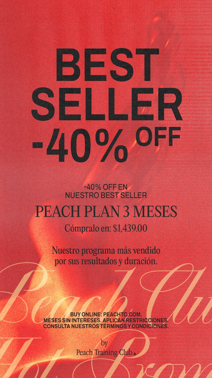 HOT PROMO: -40% OFF PEACH PLAN 3 MESES (BEST SELLER)