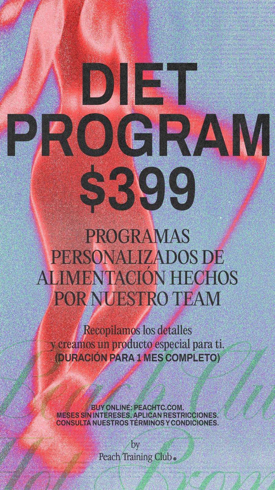 HOT PROMO: Programa de Alimentación (1 Mes) by Peach Training Club®