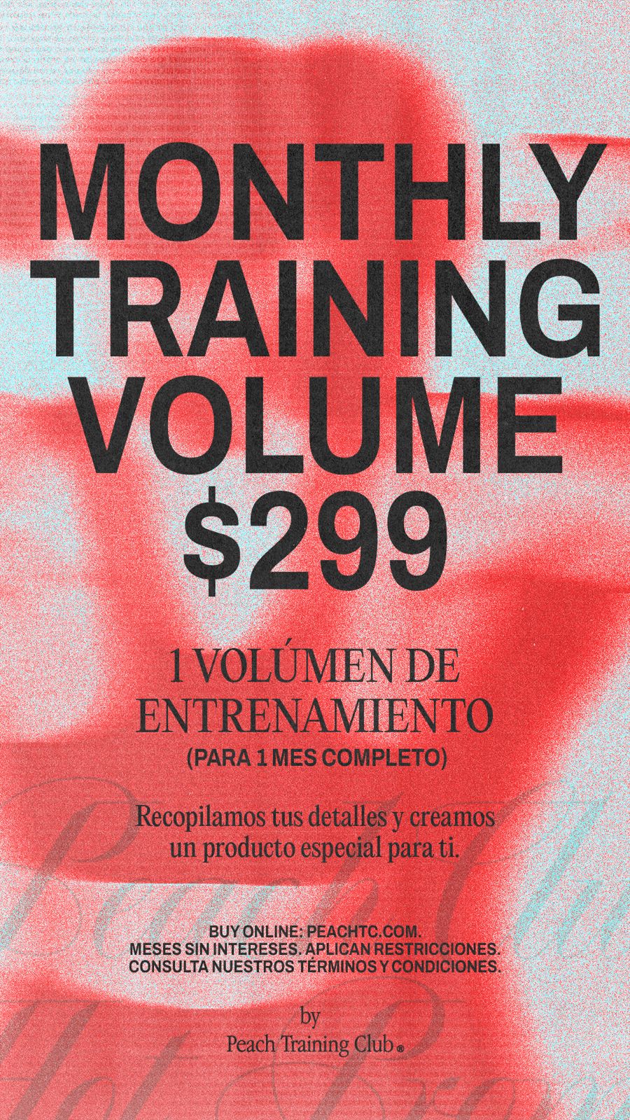 HOT PROMO: Programa de entrenamiento (1 Mes) by Peach Training Club®